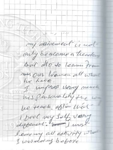 Handwritten testimonial from an Alsa Intelligence student