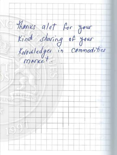 Handwritten testimonial from an Alsa Intelligence student